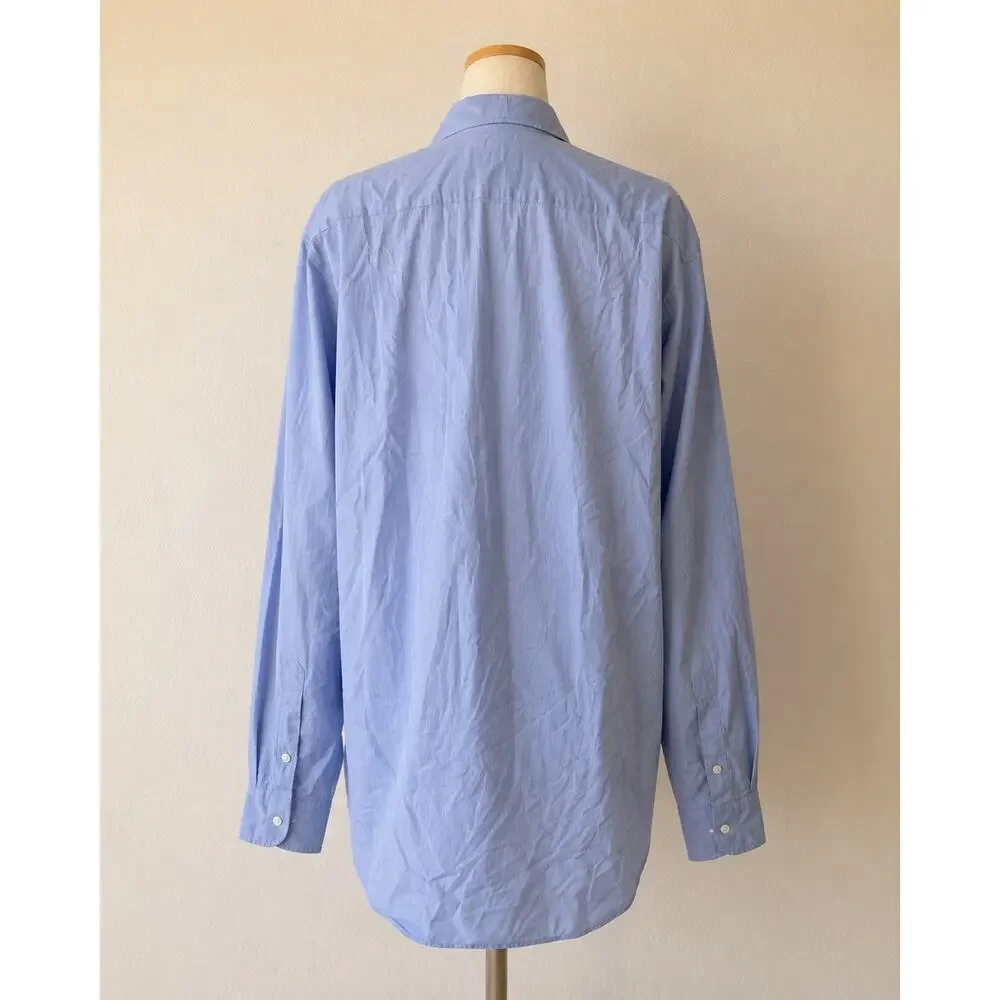 Polo Ralph Lauren 2XLT Tall Blue Hairline Stripe Cotton Button Up Shirt L/S Mens